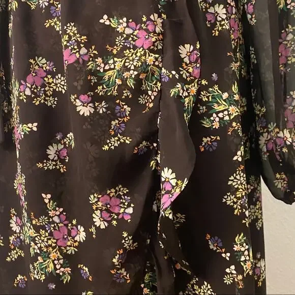 Q&A Los Angeles "Glitz & Glam Black Floral Midi - Picture 4 of 16